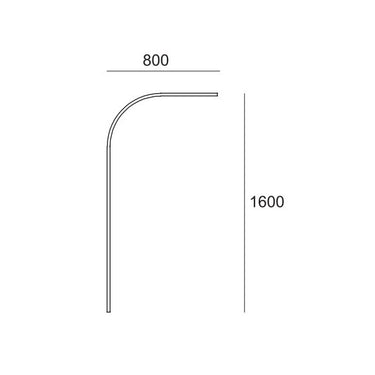 Stelo a muro curvo led 38,4w bianco WW Athena illuminazione Lampade da parete